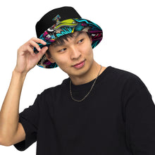 Load image into Gallery viewer, Graffitied Reversible bucket hat