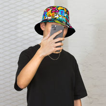 Load image into Gallery viewer, Graffitied Reversible bucket hat