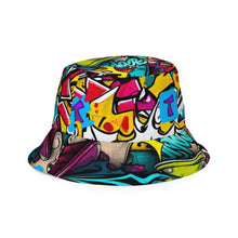 Load image into Gallery viewer, Graffitied Reversible bucket hat