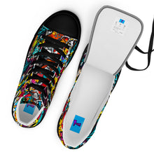 Load image into Gallery viewer, Men’s high top graffited canvas shoes