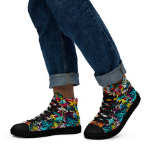 Load image into Gallery viewer, Men’s high top graffited canvas shoes