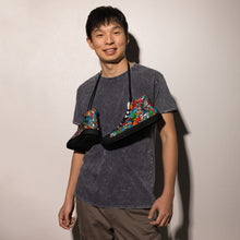 Load image into Gallery viewer, Men’s high top graffited canvas shoes