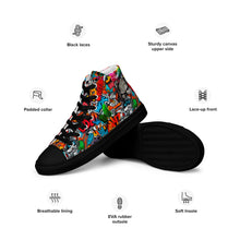 Load image into Gallery viewer, Men’s high top graffited canvas shoes