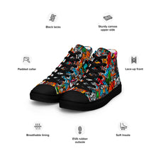 Load image into Gallery viewer, Men’s high top graffited canvas shoes