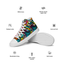 Load image into Gallery viewer, Men’s high top graffited canvas shoes