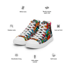 Load image into Gallery viewer, Men’s high top graffited canvas shoes