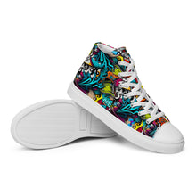 Load image into Gallery viewer, Men’s high top graffited canvas shoes