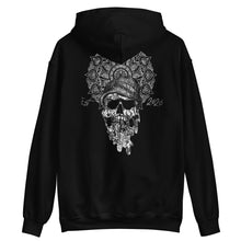 Load image into Gallery viewer, Unisex Hoodie hipster skull and mandala