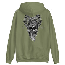 Load image into Gallery viewer, Unisex Hoodie hipster skull and mandala