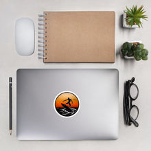 Load image into Gallery viewer, Bubble-free stickers surfing with the sunset