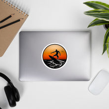 Load image into Gallery viewer, Bubble-free stickers surfing with the sunset