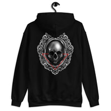 Load image into Gallery viewer, Unisex Hoodie skull in a vintage mirror