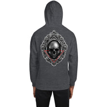 Load image into Gallery viewer, Unisex Hoodie skull in a vintage mirror