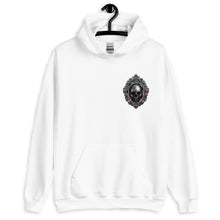 Load image into Gallery viewer, Unisex Hoodie skull in a vintage mirror