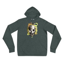 Load image into Gallery viewer, Unisex hoodie charcoal skull design