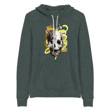 Load image into Gallery viewer, Unisex hoodie charcoal skull design
