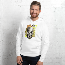 Load image into Gallery viewer, Unisex hoodie charcoal skull design