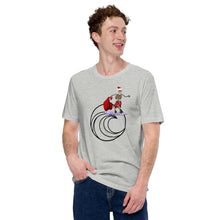 Load image into Gallery viewer, Unisex t-shirt Santa surfing