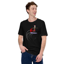 Load image into Gallery viewer, Unisex t-shirt Santa surfing