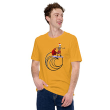 Load image into Gallery viewer, Unisex t-shirt Santa surfing
