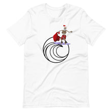 Load image into Gallery viewer, Unisex t-shirt Santa surfing