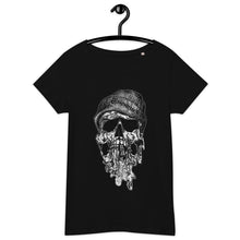 Load image into Gallery viewer, Women’s basic organic t-shirt skull hipster