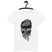 Load image into Gallery viewer, Women’s basic organic t-shirt skull hipster