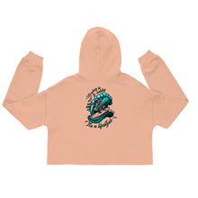 Load image into Gallery viewer, Crop Hoodie. surfing skeleton