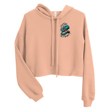 Load image into Gallery viewer, Crop Hoodie. surfing skeleton