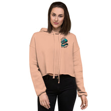 Load image into Gallery viewer, Crop Hoodie. surfing skeleton