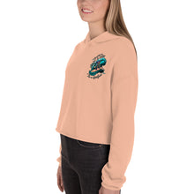 Load image into Gallery viewer, Crop Hoodie. surfing skeleton