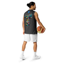 Φόρτωση εικόνας στο εργαλείο προβολής Συλλογής, Graffitied Recycled unisex basketball jersey
