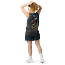 Load image into Gallery viewer, Graffitied Recycled unisex basketball jersey
