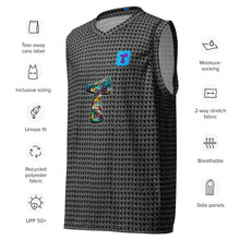 Load image into Gallery viewer, Graffitied Recycled unisex basketball jersey
