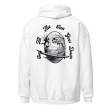 Load image into Gallery viewer, Unisex Hoodie surf till the sun goes down
