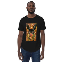 Load image into Gallery viewer, bunny mask portrait, Men&#39;s Curved Hem T-Shirt
