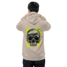 Load image into Gallery viewer, Unisex essential eco hoodie skull and spraypaint
